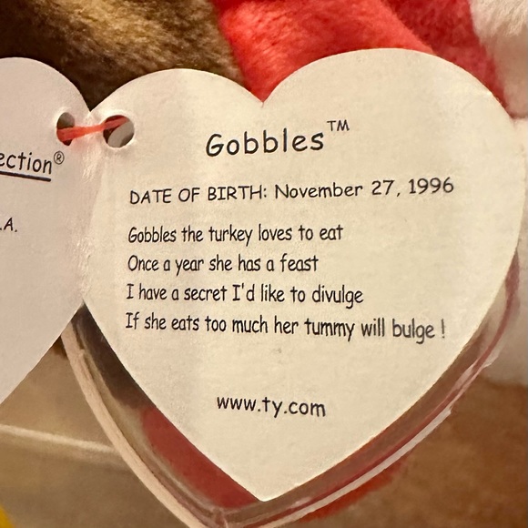 Ty Rare Beanie Baby - Gobbles the Turkey with Tag Error - Picture 3 of 5